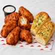 6 Chicken Wings and 2 Pieces Garlic